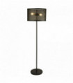 Lampadaire résille 2 ampoules noir mat