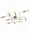 Plafonnier circuit 10 ampoules argent satiné