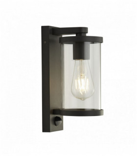 Außenbeleuchtung Lampe 1 mit pir - schwarzes Glas mit transparenten