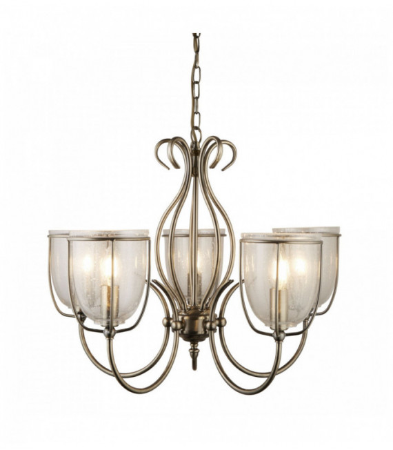 Silhouette chandelier 5 brass bulbs