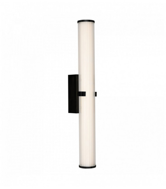 Black 23w clip-on wall light. ip44