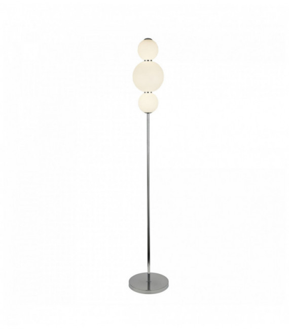lampada valanga 3 lampadine, con cromo paralume vetro opale