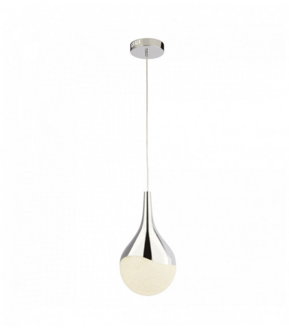 Sospensione onda goccia lampadina un LED, ghiaccio tritato effetto cromatico, cromo