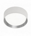 Plafonnier gianna 1 ampoule led abat-jour blanc acrylique / argent