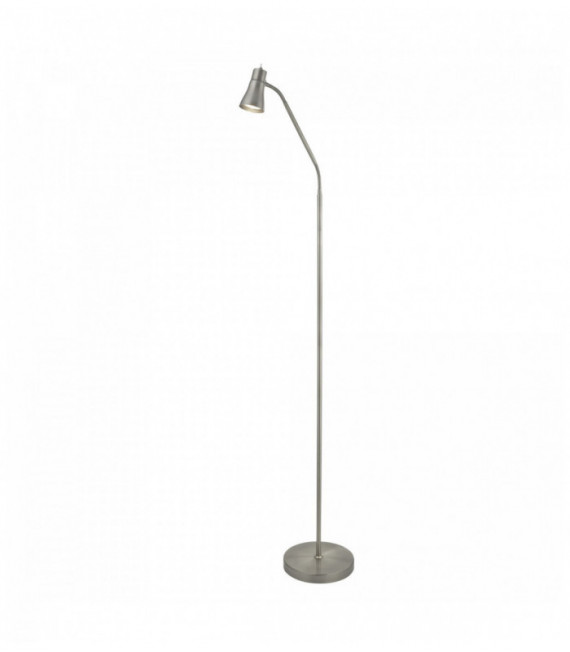Fusion floor lamp 1 bulb with flexi stainless steel head