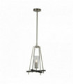 Danika pendant light 1 bulb satin silver with black detail