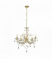 Lafayette ceiling light 5 bulbs transparent golden crystal