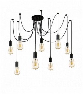 Suspension squiggle 9 ampoules noir