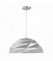 Origami dome pendant light metallic silver