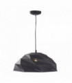 Black sanded origami dome pendant light