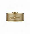 Plafonnier résille 3 ampoules tambour or mat