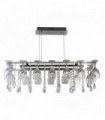 10-light vino decorative ceiling - chrome and crystal buttons
