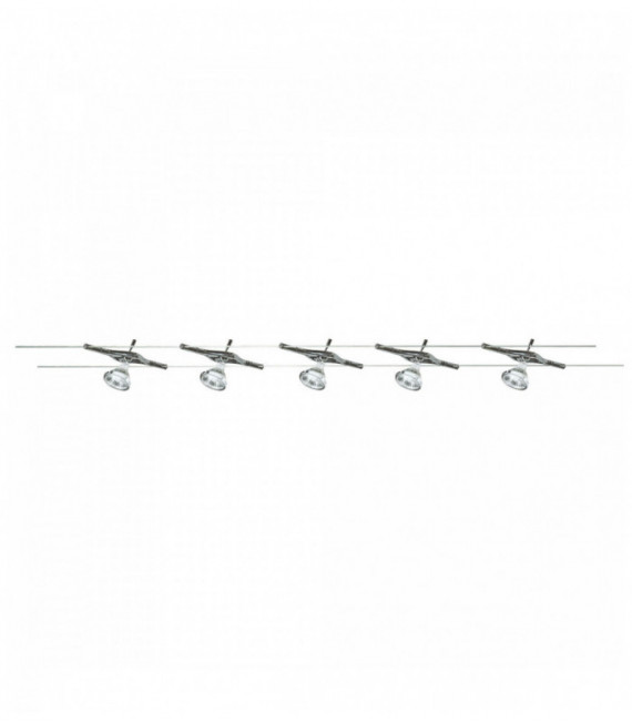ferroviarios kit cable y LED Spot 5 ampollas cabezas rompen cromo ajustable