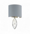 Wall light-chrome with gray shade and crystal drop