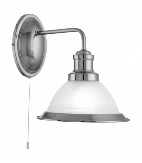 Wall 1 Birne Satin Silber Glas Marmor Bistro gilt