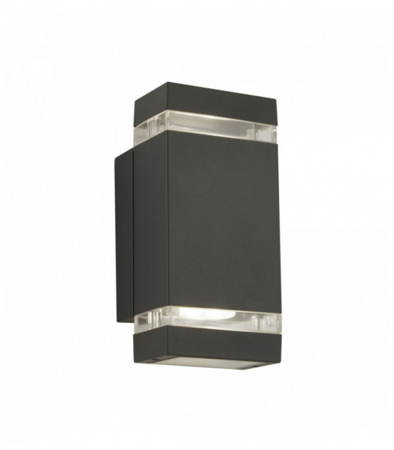 esterno luce LED, parete diffusore alto-basso grigio supporto trasparente