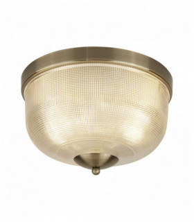 Bistro ii 2-light antique brass ceiling light