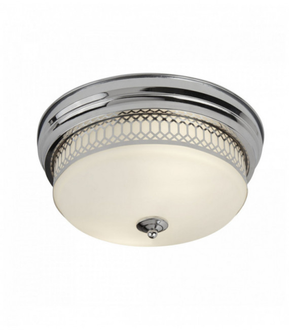 Decken Edinburgh 2-Chrombirnen mit mattiertem Glas. ip44