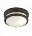 2-bulb edinburgh ceiling light brown with opal glass. ip44