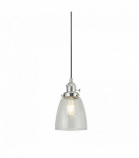 Suspension island 1 ampoule support aluminium verre transparent