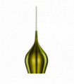 Vibrant green pendant light 1 bulb - dia 12cm