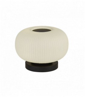 Lumina 1-Light Table Lamp with Frosted Ribbed Glass