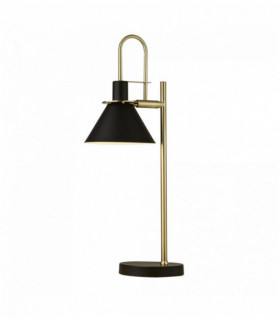 Lámpara de mesa bombilla trombón 1 - bronce / negro