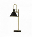 1-light trombone table lamp - black / brass