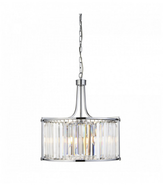 Victoria suspension 5 lights chrome with crystal glass