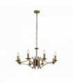 Ascot pendant light 8 bulbs antique brass