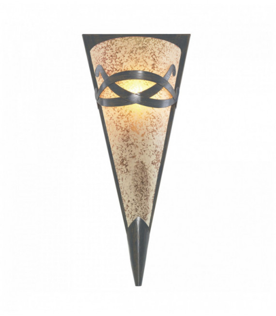 Applique murale wall washer marron - verre scavo