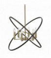 Hoopla pendant light 6 bronze bulbs