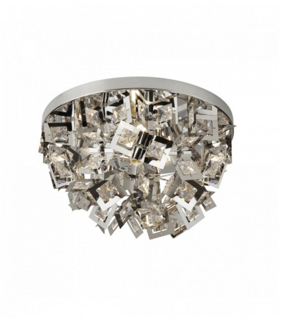 Plafonnier nova 4 ampoules chrome / transparent