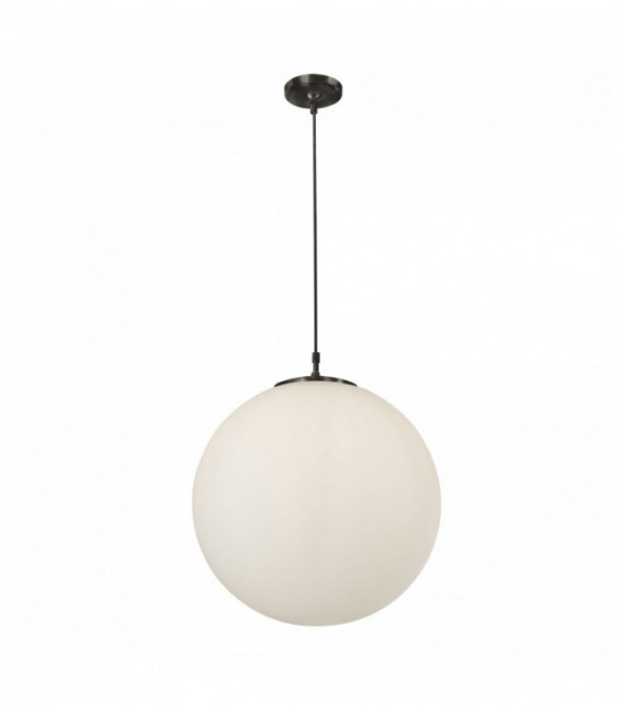 Suspension Atom 1 Ampulle dia 30cm schwarz Opalglas