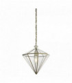 Lantern pendant light 1 bulb terrarium pendant lamp in diamond shape ab
