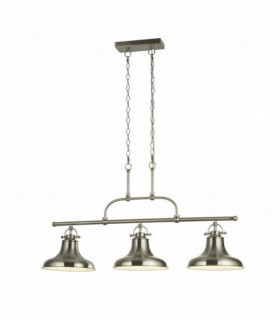 Industriestabfederung dallas 3 Satinsilber-Lampen