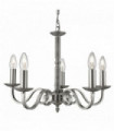 Richmond satin silver ceiling chandelier 5 lights