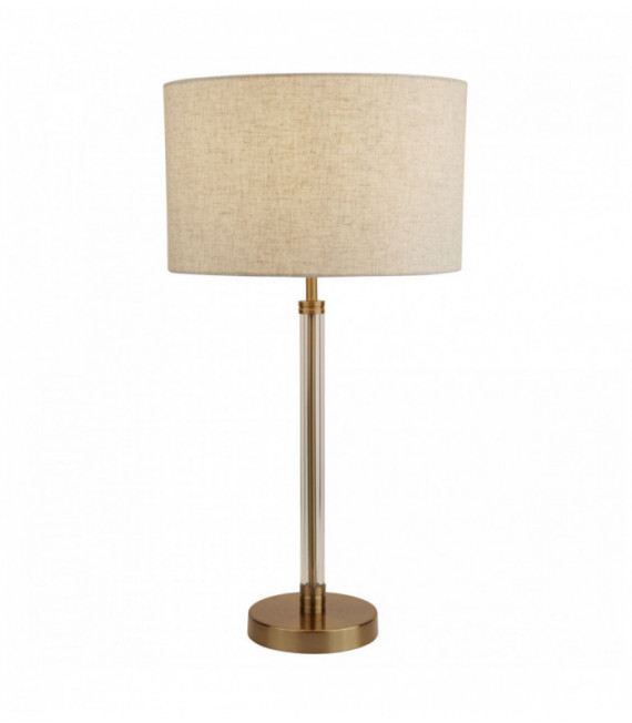 Lampada da tavolo ombra siena avena chiaro / bronzo