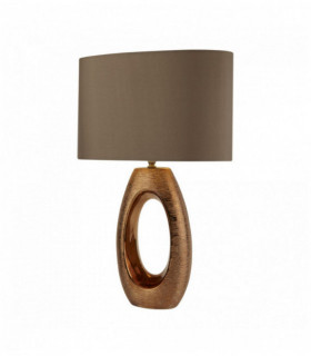lampada da tavolo con base ovale in bronzo artigiano 1 lampadina
