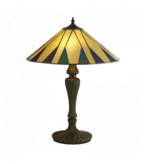 Yellow / Multi Charleston Tiffany Table Lamp