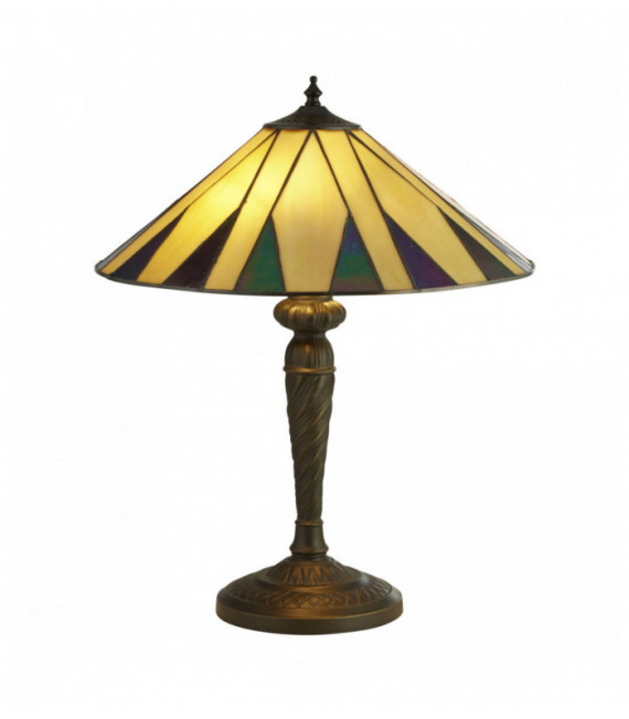 Multi yellow tiffany charleston table lamp