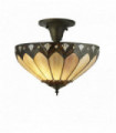 Pendant light tiffany pearl transparent / brown / purple