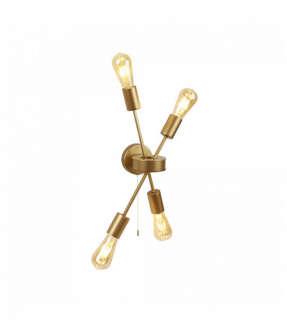 aplique de pared de alfa 4 ampollas oro mate