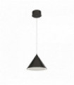 Conical led pendant light 1 bulb - black