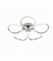Plafonnier 5 ampoules led pétal chrome