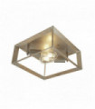 Heaton ceiling light 2 bulbs gold brushed silver finish