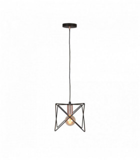 Suspension anthea 1 Birne schwarzer Rahmen mit Messingdetails