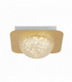Celestia square led ceiling light 1 liter - gold leaf with transparent acrylic