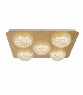 Decke LED-Lampen celestia 5 - Gold mit transparentem Acrylglas