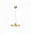 Suspension soucoupe led - or avec diffuseur de sable en cristal